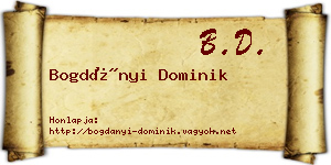 Bogdányi Dominik névjegykártya