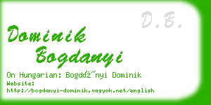 dominik bogdanyi business card